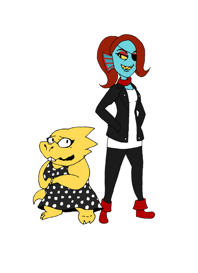 Alphys and Undyne by that-one-guy-again on DeviantArt