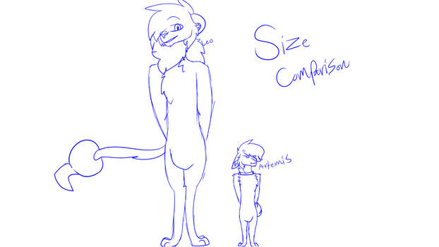 Leo and Artemis Size Comparison Sketch