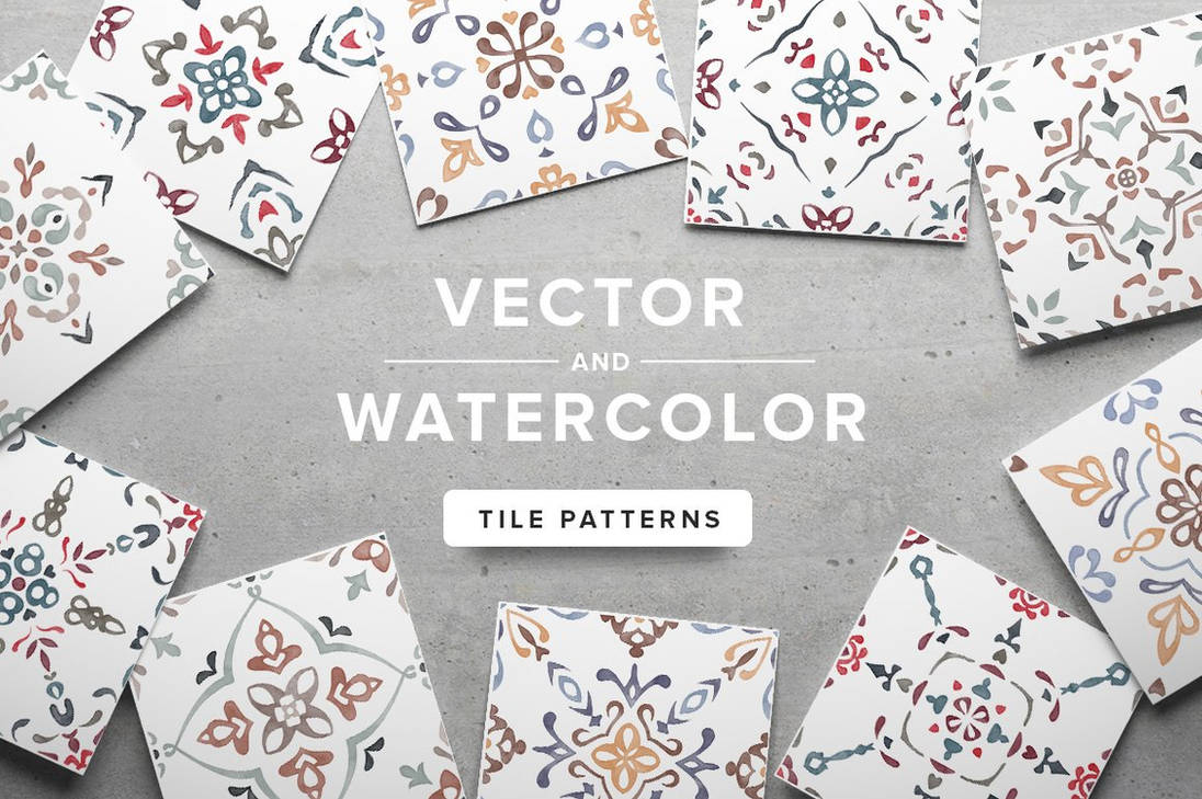 Watercolor Vector Tile Patterns By Zonetetiouni On DeviantArt