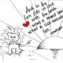 Lion and the lamb in ink