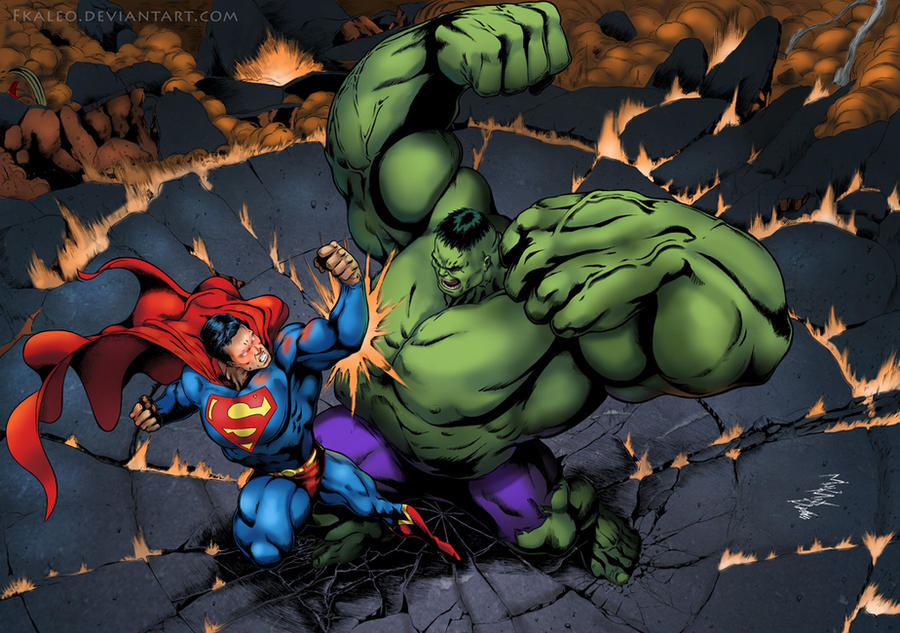 Супермен против человека паука пародия. Супермен против Халка. Халк против Супермена. Халк vs Супермен. Superman vs Hulk.
