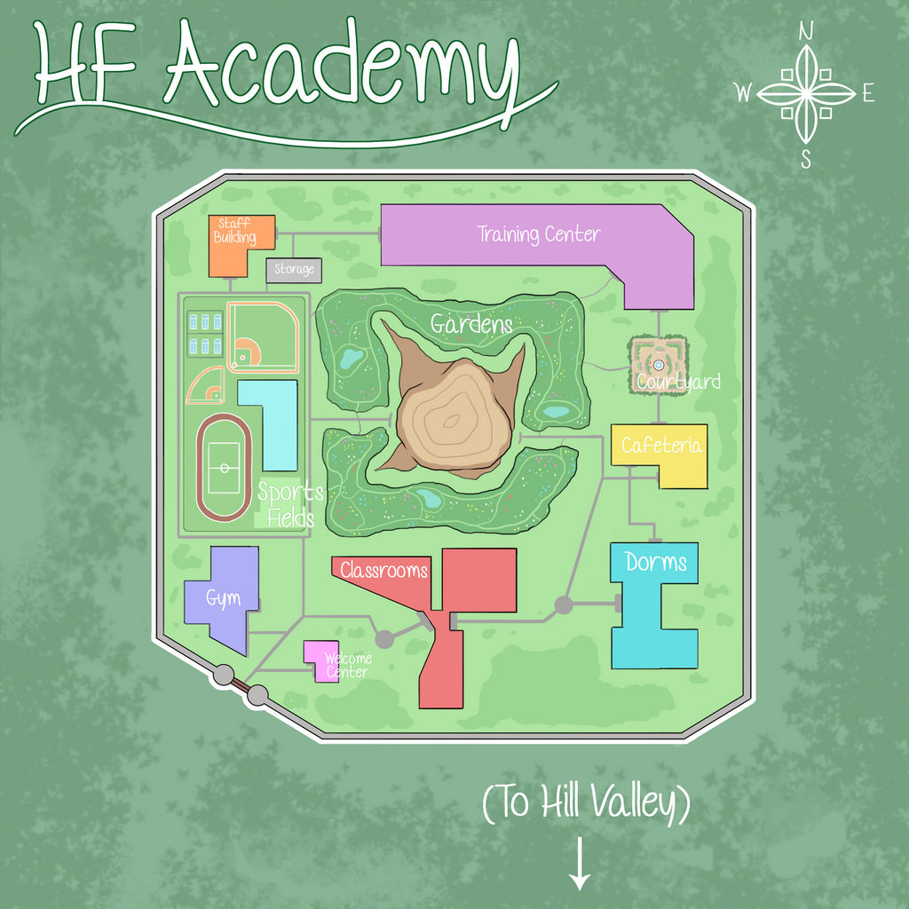 MM: HF Academy Campus Map - Birds-Eye View by Bluespryte on DeviantArt