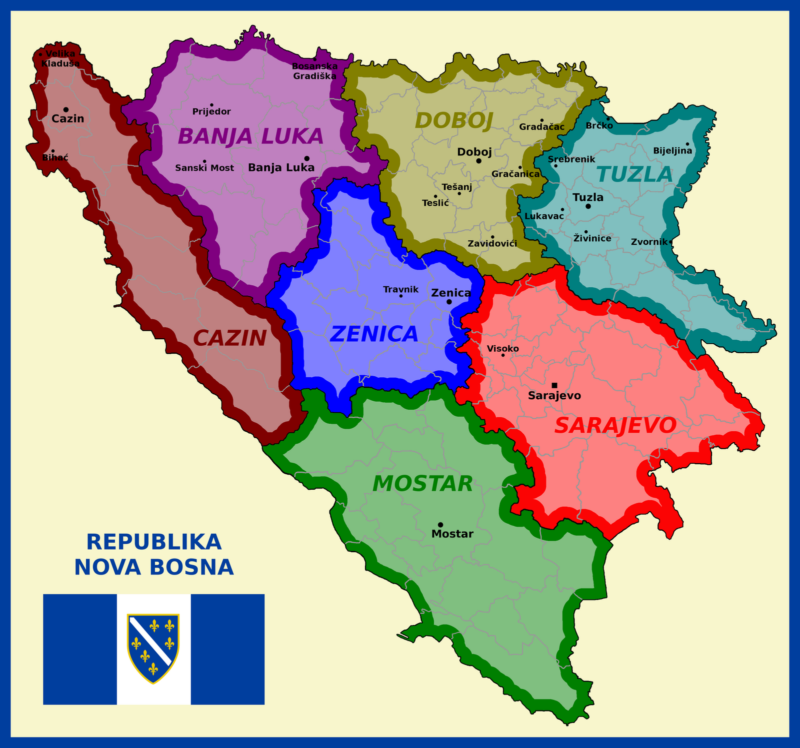 Map Of Republic Of New Bosnia By Matritum On DeviantArt 