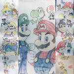 The Super Mario crew by The0118