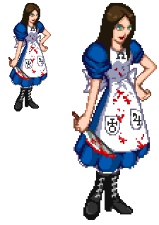 Alice - Alice Madness Returns - Sprite Remake by japoloypaletin on