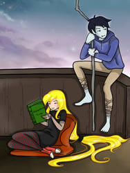 Fionna and Marshall Lee - as Mavis and Jack Frost