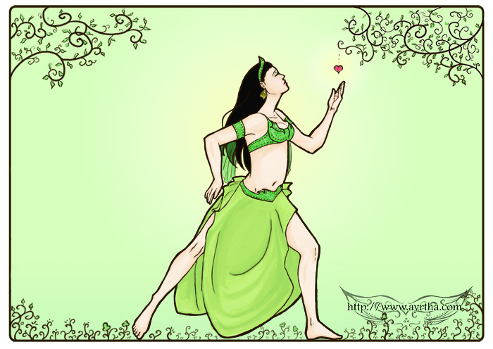 Green Bellydancer by Ayrtha