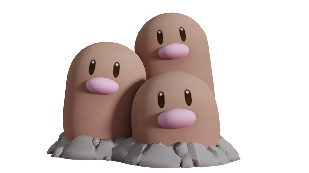 Dugtrio Render by Amogusssusukapon on DeviantArt