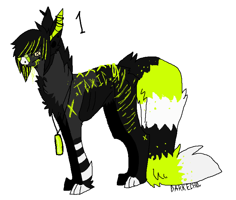 Toxic Scene Wolf Adoptable - Taken