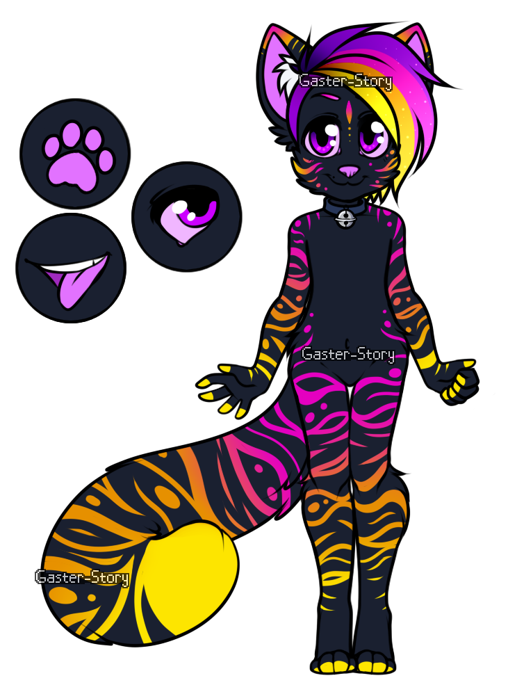 [CLOSED] Neon Striped Anthro Kitty