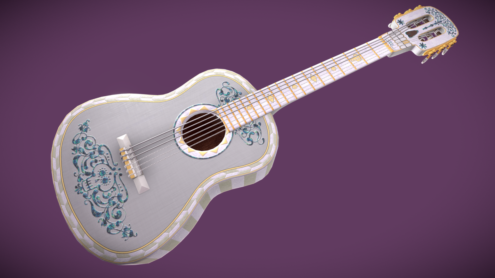 Disney Coco guitar 3D model by MarikoSusie on DeviantArt