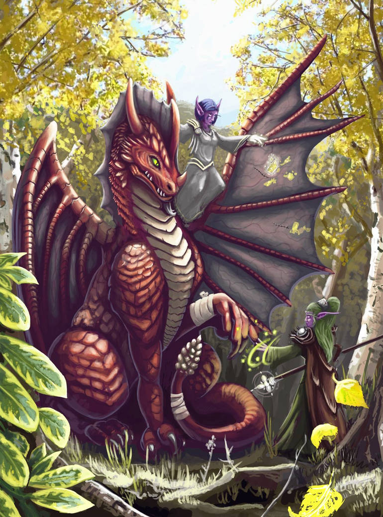 Divine Pride Dragon Watercolor Painting by Krejdar -- Fur Affinity [dot] net
