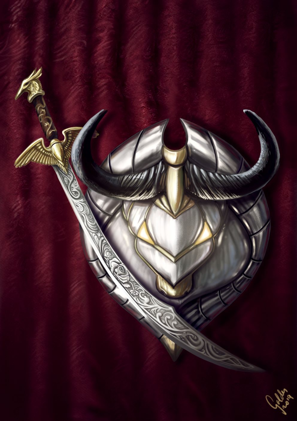 Sword and Shield of the Rose by Galder on DeviantArt