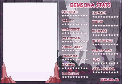 Gemsona Stats Sheet