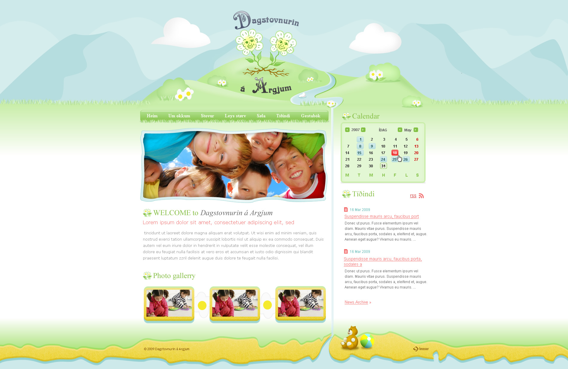 Kinder-garden web site by: out