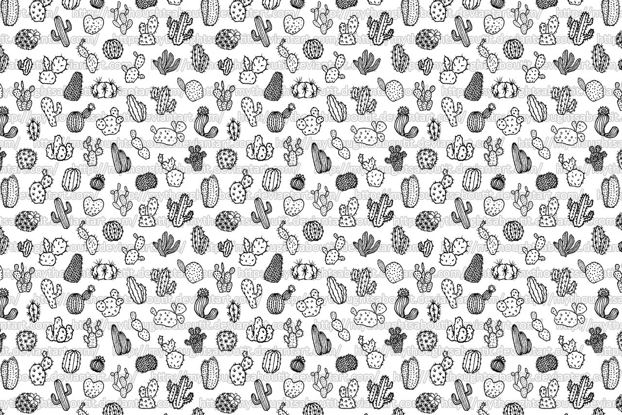 Mod Cactus Pattern Cactus Pattern by MyThoughtsAboutIt on DeviantArt