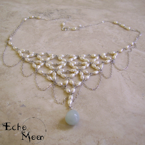 Pearl and Amazonite Necklace