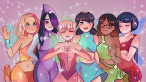 Ladybug + Winx Club by MaryLazz