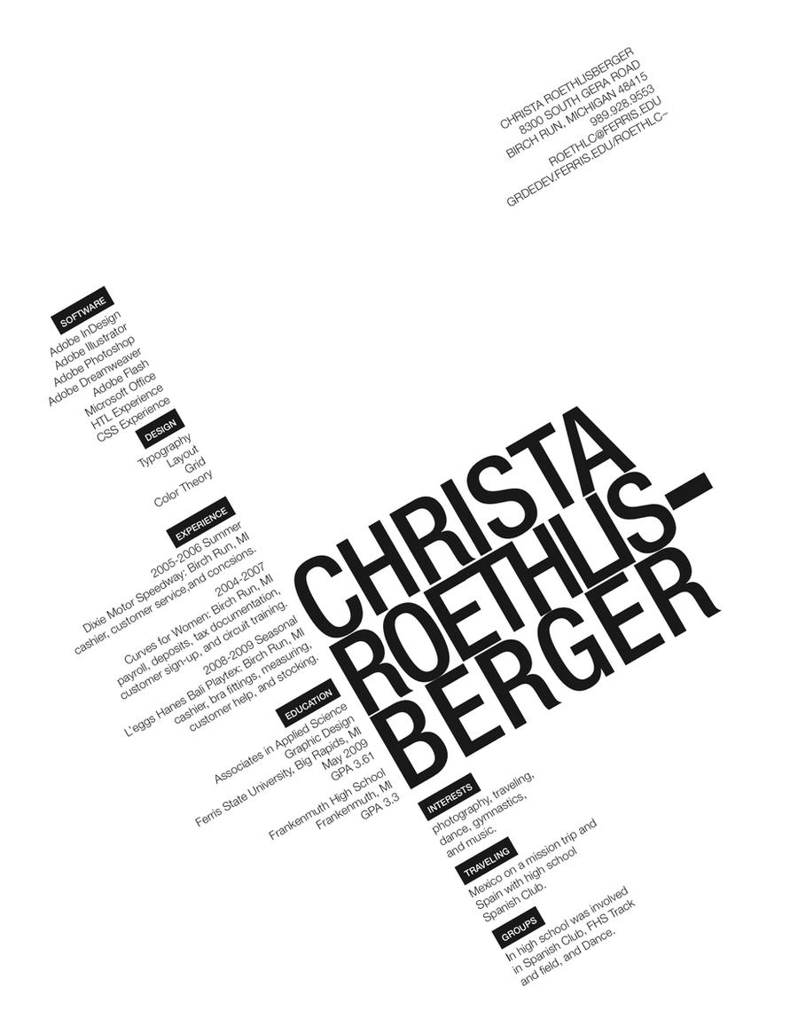 Typographic Resume