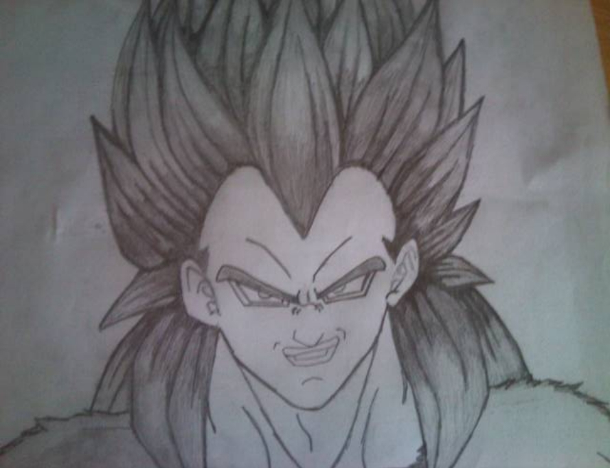 vegeta ssj4 sketch 2