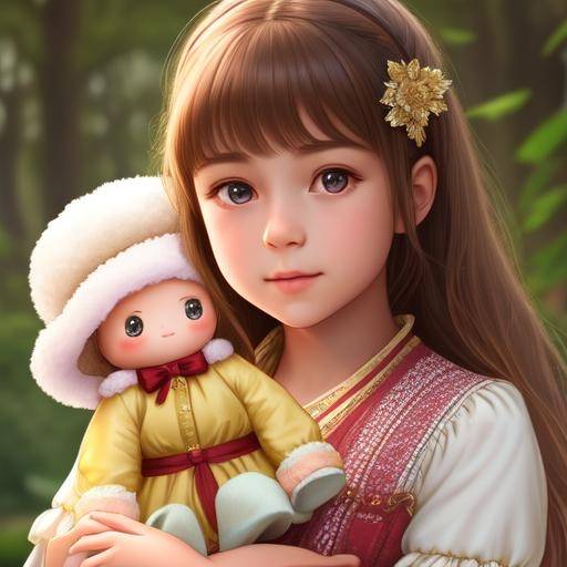 Young Girl with a doll by GenuineGalleria on DeviantArt
