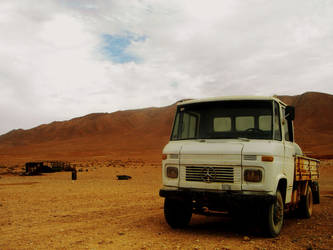 Truck and clouds