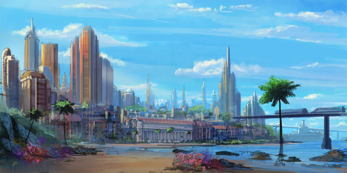 tall city concept