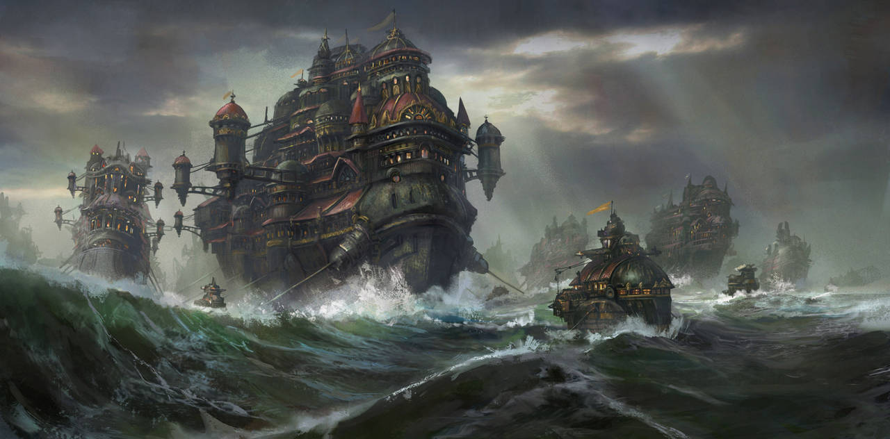 Kodran Migrant Fleet by TylerEdlinArt