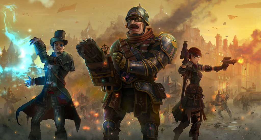 steampunk battle concept