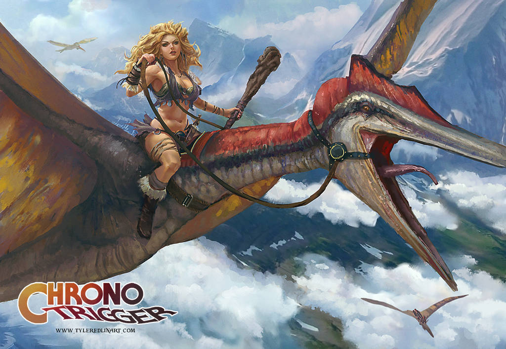 Ayla the dino rider by TylerEdlinArt