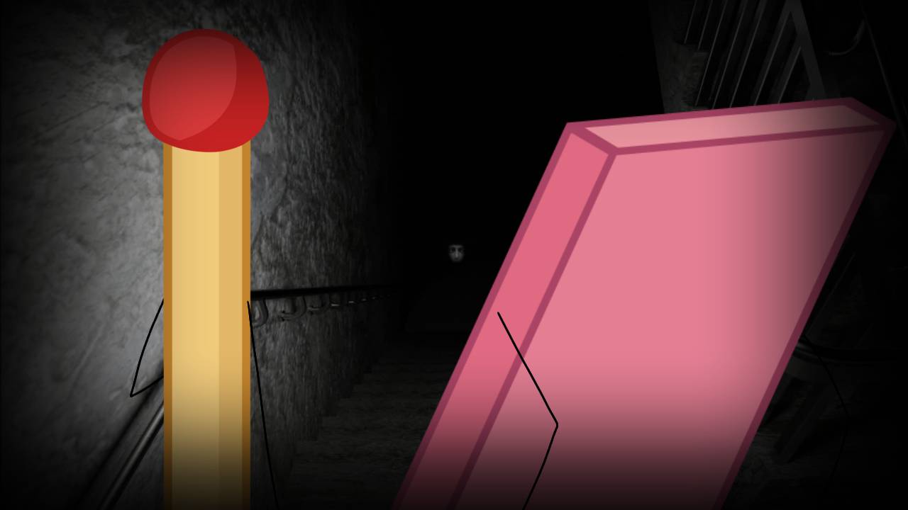 Eraser and Match in SCP-087 Staircase.. by PrecurePBSKids on DeviantArt