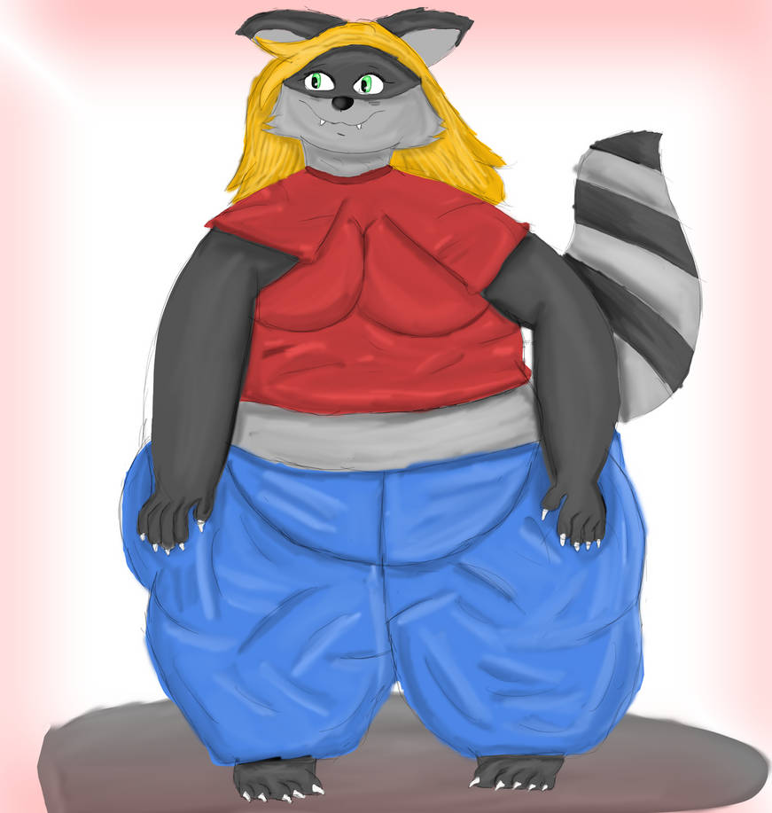 Chubbiest Racoon Chubby Curvy Raccoon by FoxerBun on DeviantArt