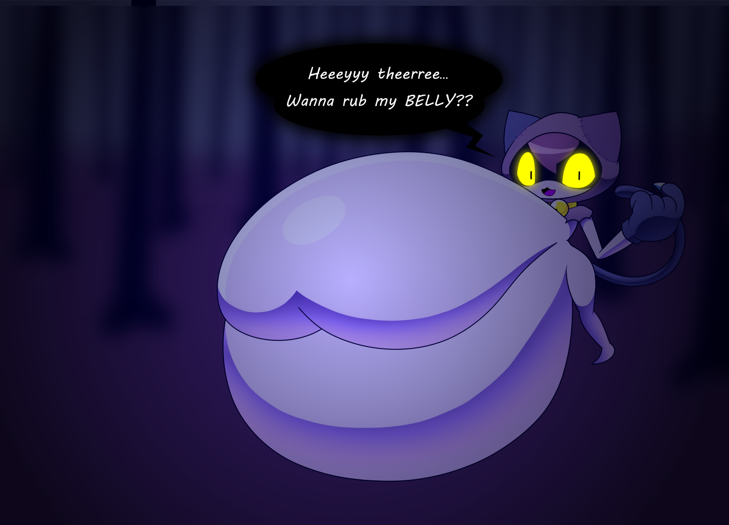 Metaskei Nyakuni's Offer (belly version) by MetaSkei on DeviantArt