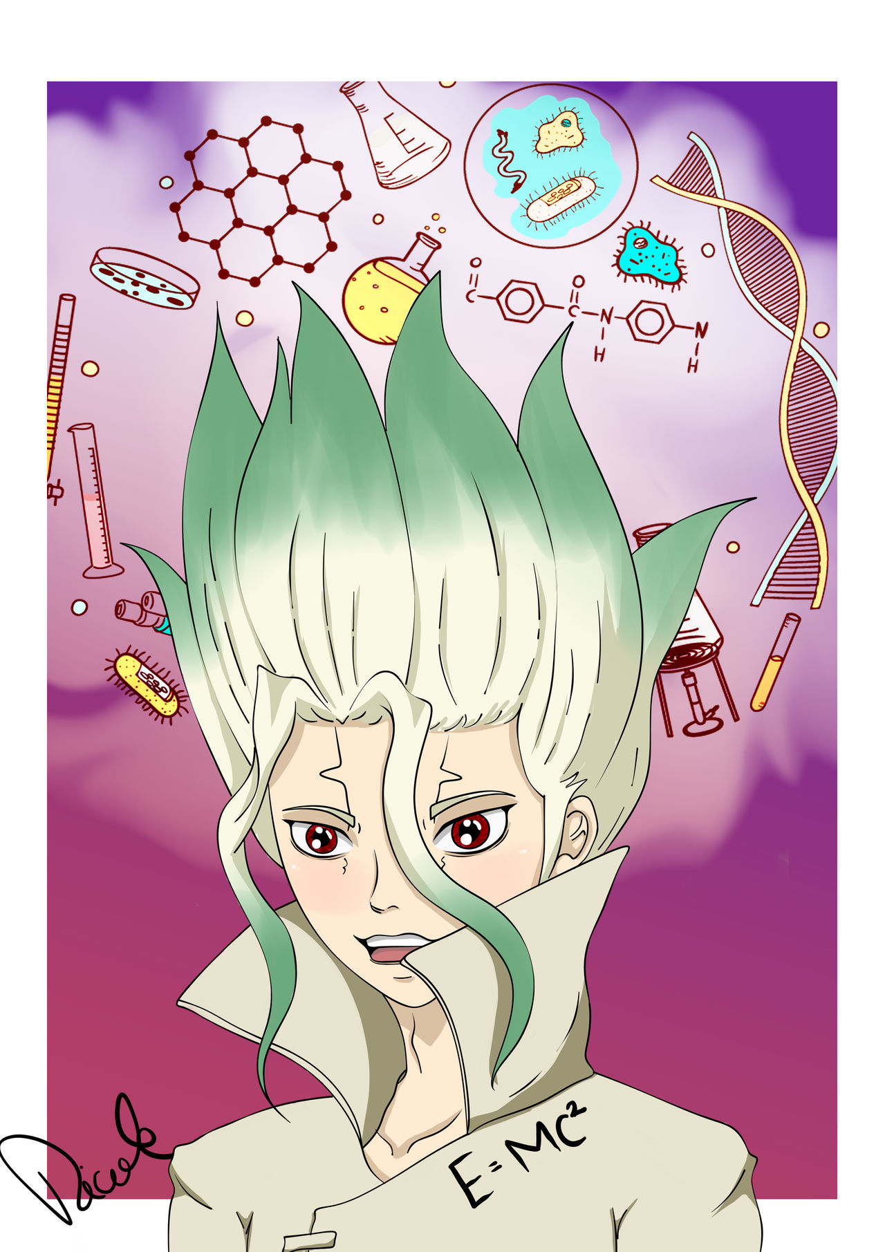 Senku Lab Senku DR STONE by NikkiNova-ART on DeviantArt