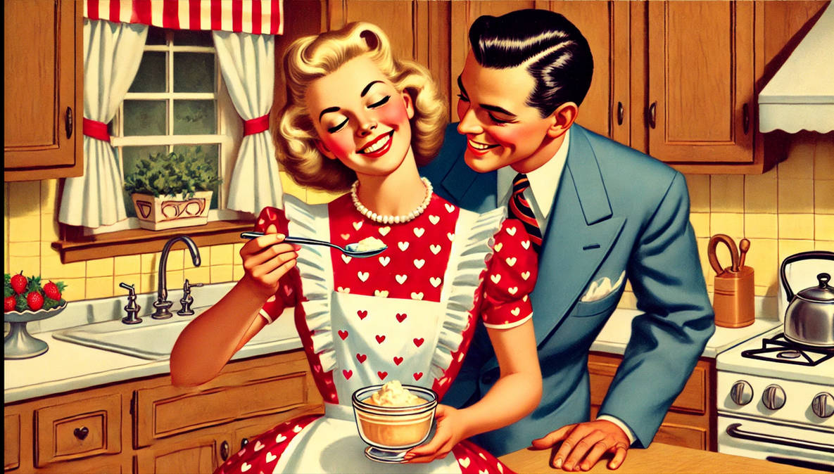 Deviantart 50s 1950's Housewife Ad: It's Delicious! by ezliving on DeviantArt