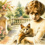 Woman and Cat, ca. 1910