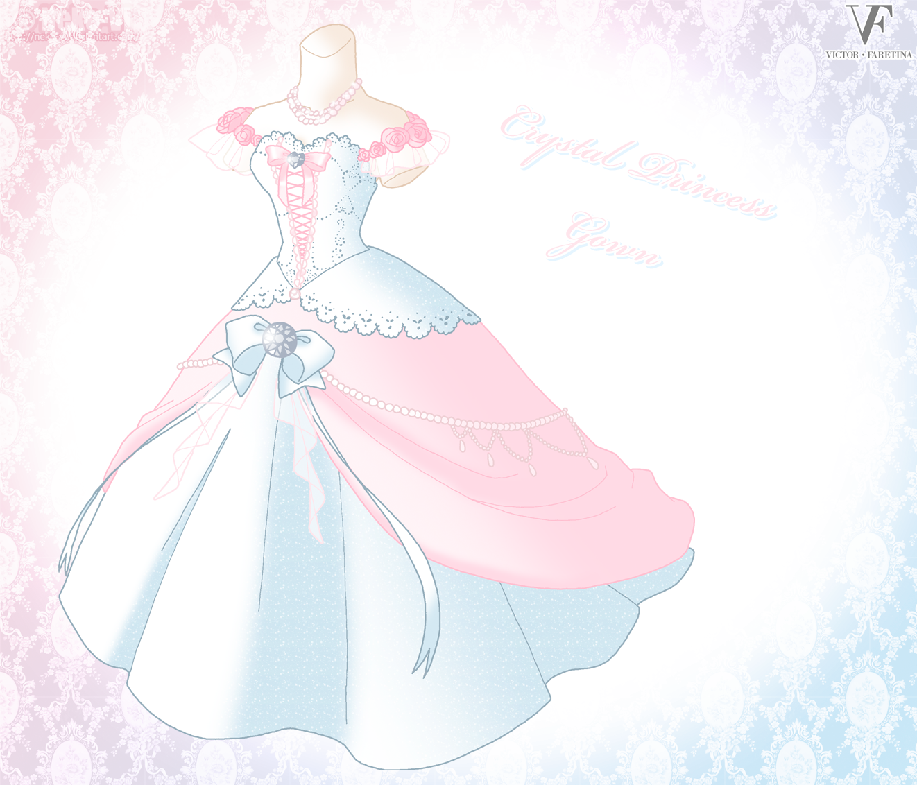 Princess dress top drawing design