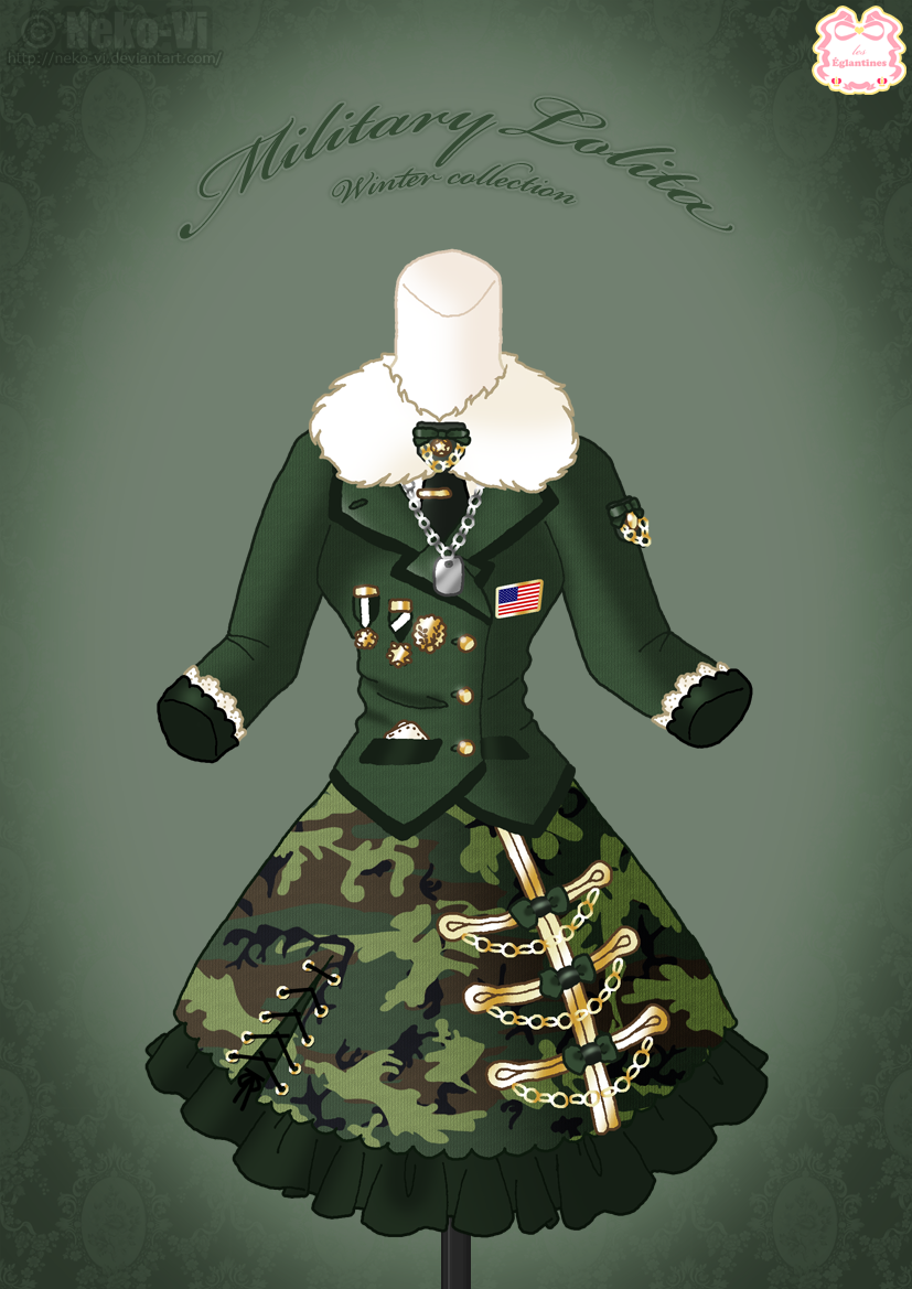 Military Lolita Winter Dress