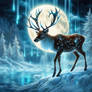 Celestial Stag of the Frozen Forest