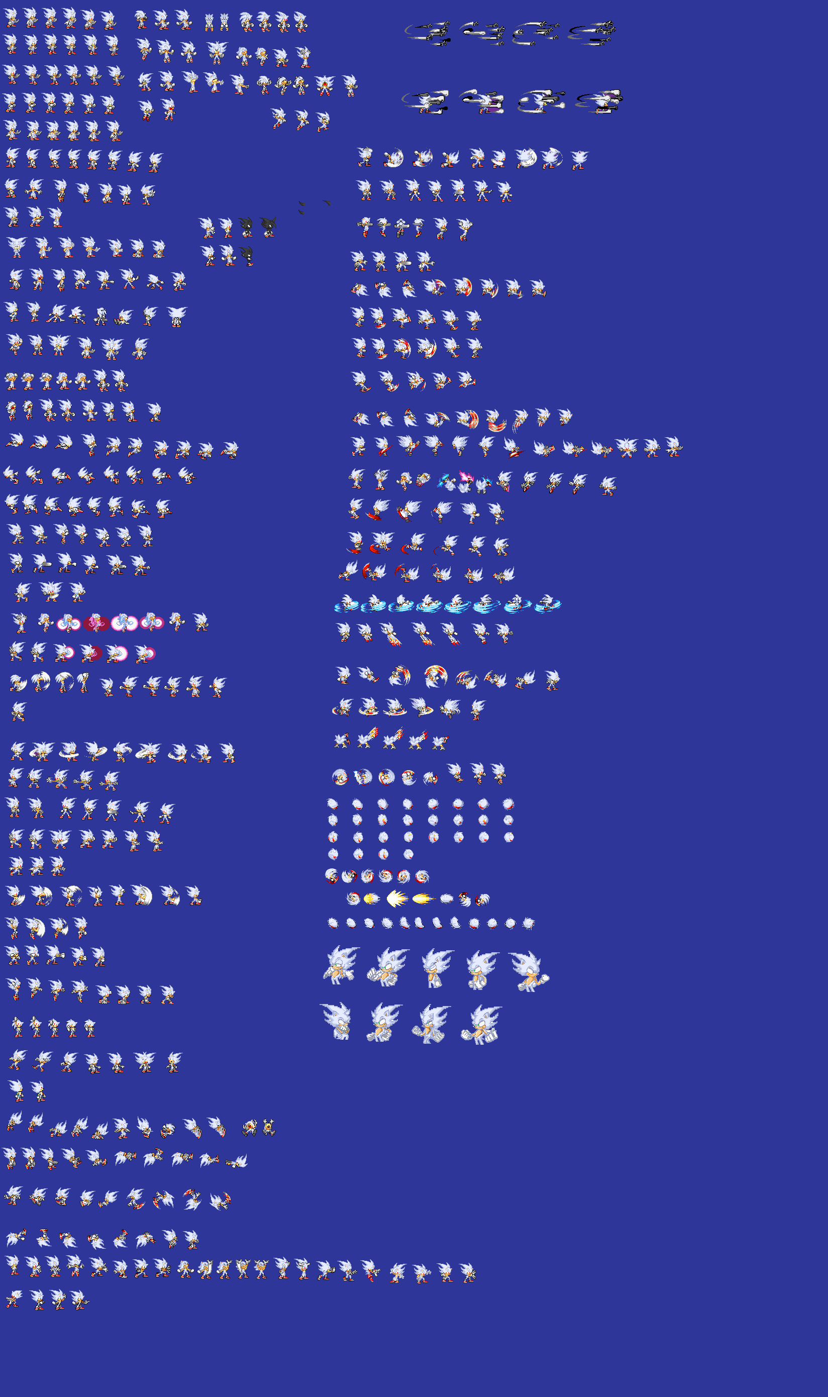 Hyper sonic 2 sprite sheet by 85rmzooz on DeviantArt