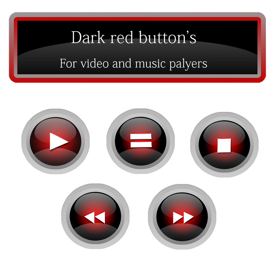 Dark Red Button Set by ShadyBlackRose on DeviantArt