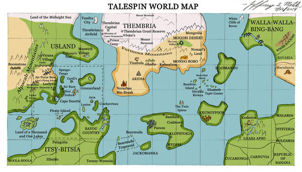 TaleSpin World Map
