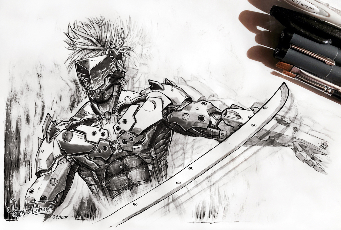 Raiden - Ink Sketch