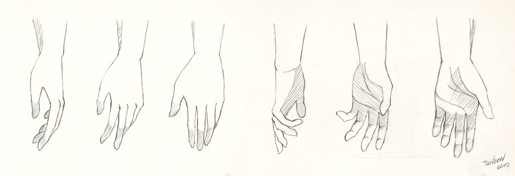 The practice of drawing hands