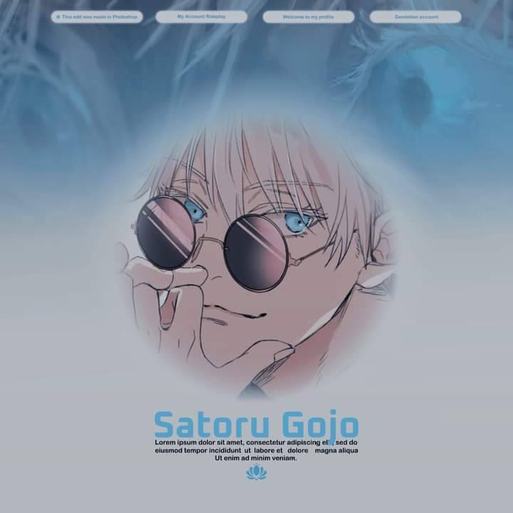 Satoru Gojo / New Template by Dandelion0707 on DeviantArt
