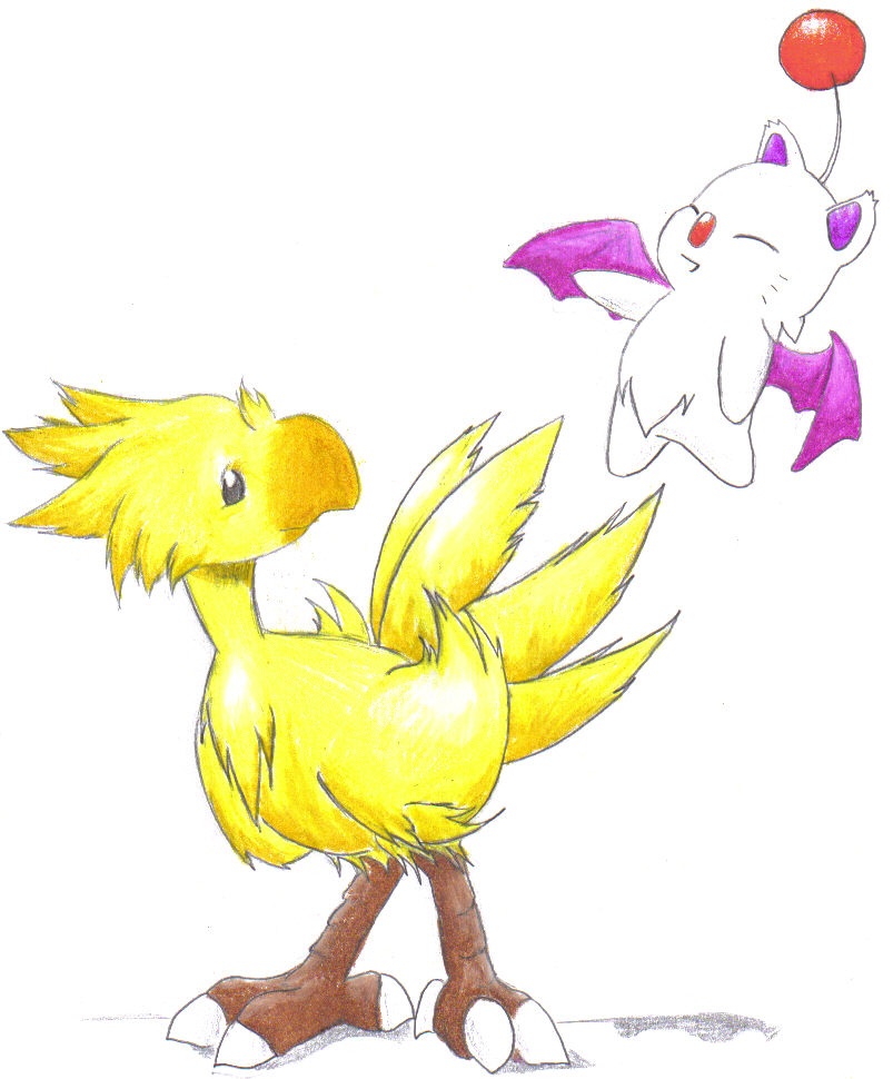 CHOCOBO and moogle