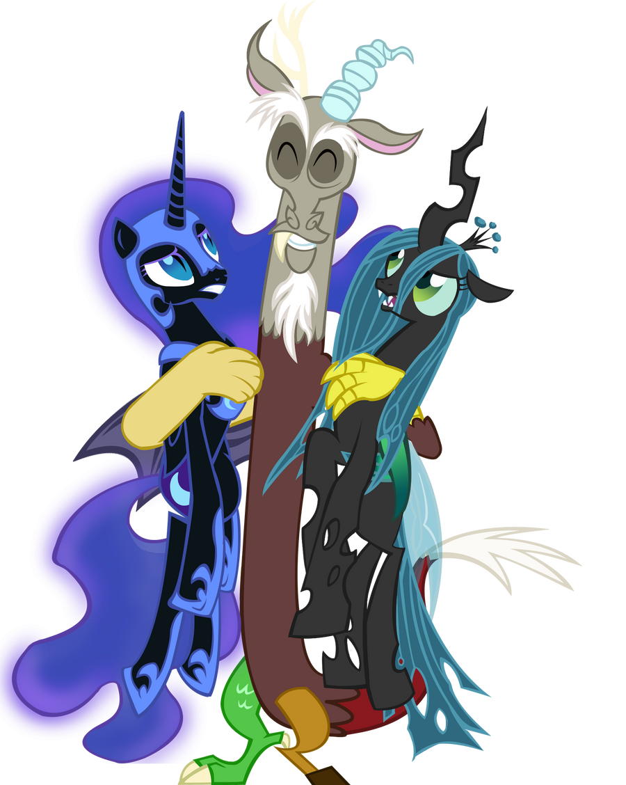 Discord, Chrysalis and Nightmare Moon