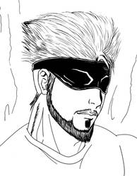 Bearded Satoru Gojo drawing fanart