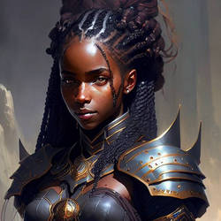 Black female paladin