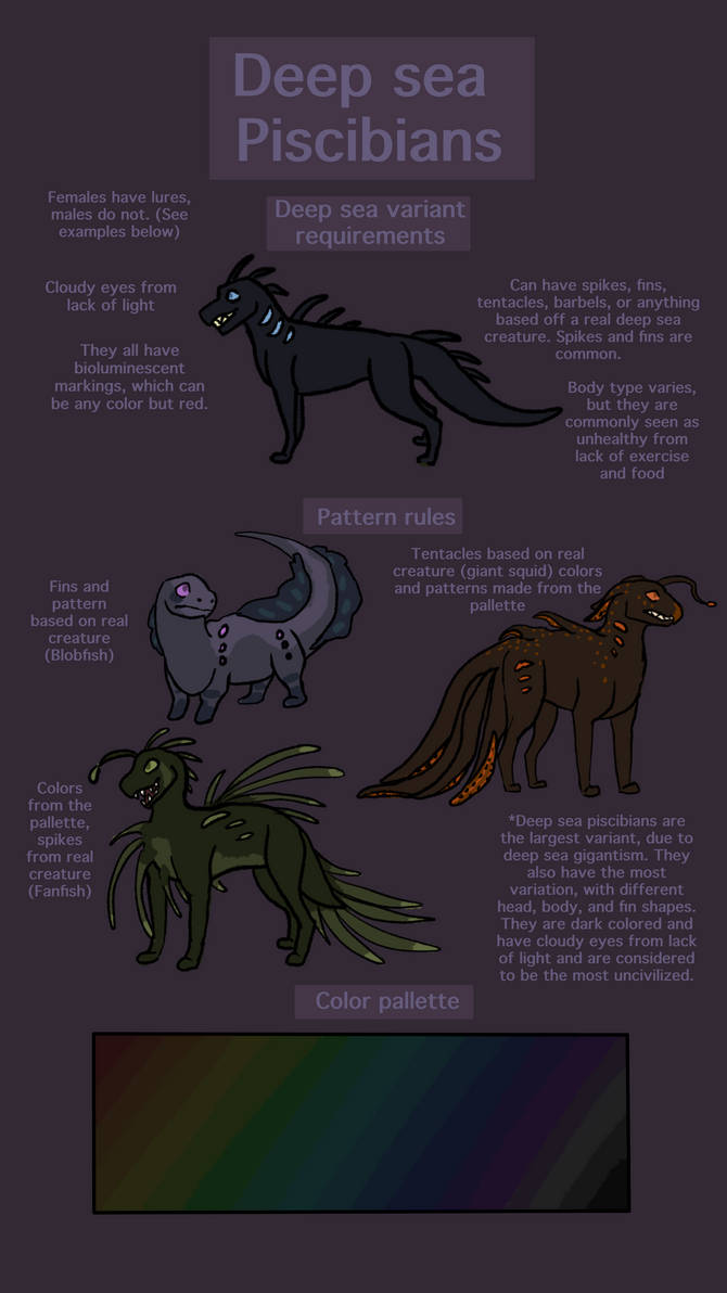 Deep sea variants by Aqimaria on DeviantArt